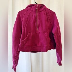Womens XS/S Lululemon Magenta Quarter Zip Scuba Hoodie